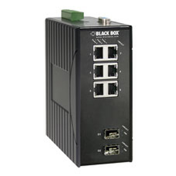Black Box LEH906A-2GSFP Управляемый L2 Fast Ethernet (10/100) Черный сетевой коммутатор