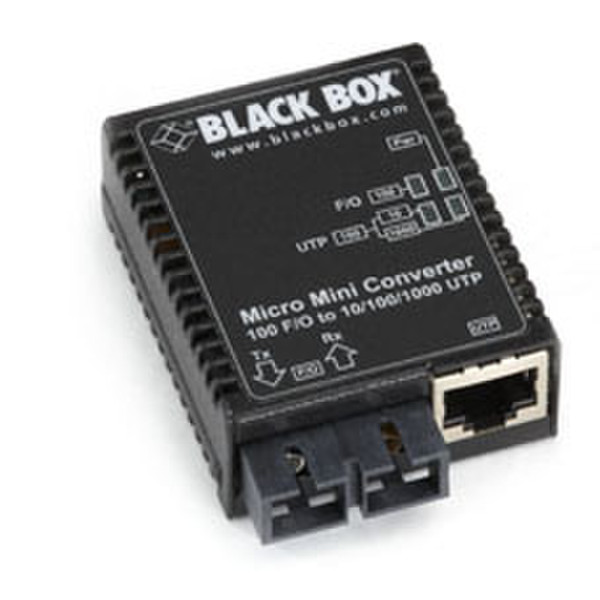 Black Box LMC404A 1000Mbit/s 1310nm Single-mode Black network media converter