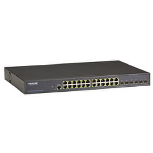 Black Box LPB2826A gemanaged L2 Gigabit Ethernet (10/100/1000) Energie Über Ethernet (PoE) Unterstützung 1U Schwarz Netzwerk-Switch