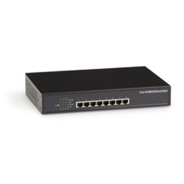 Black Box LPB308A ungemanaged Fast Ethernet (10/100) Energie Über Ethernet (PoE) Unterstützung Schwarz Netzwerk-Switch
