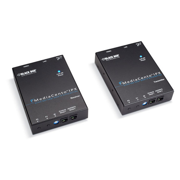 Black Box VX-HDMI1X2-POE AV transmitter & receiver Black AV extender