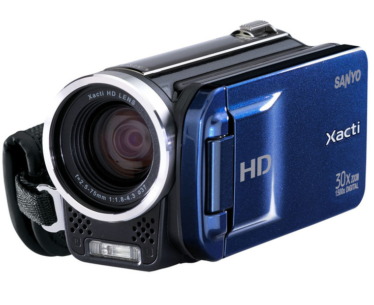 Sanyo VPC-TH1BL 10MP CMOS Blue hand-held camcorder