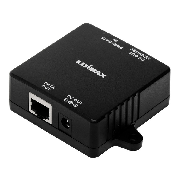 Edimax GP-101SF Power over Ethernet (PoE) Black network splitter