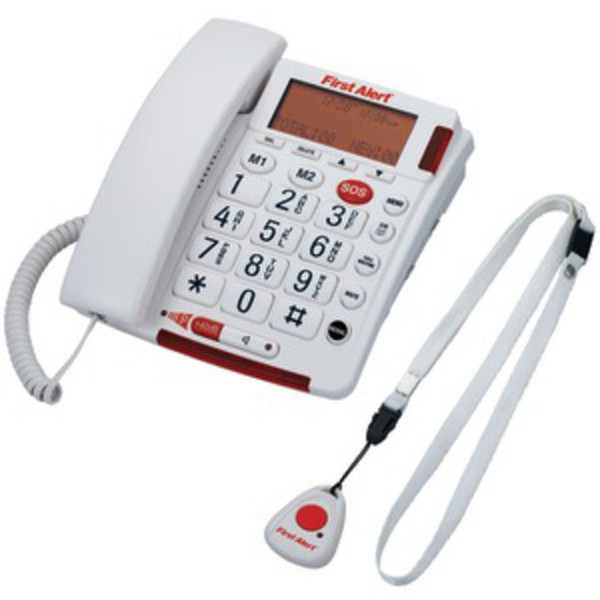 First Alert SFA3800 Аналоговый Идентификация абонента (Caller ID) Белый телефон