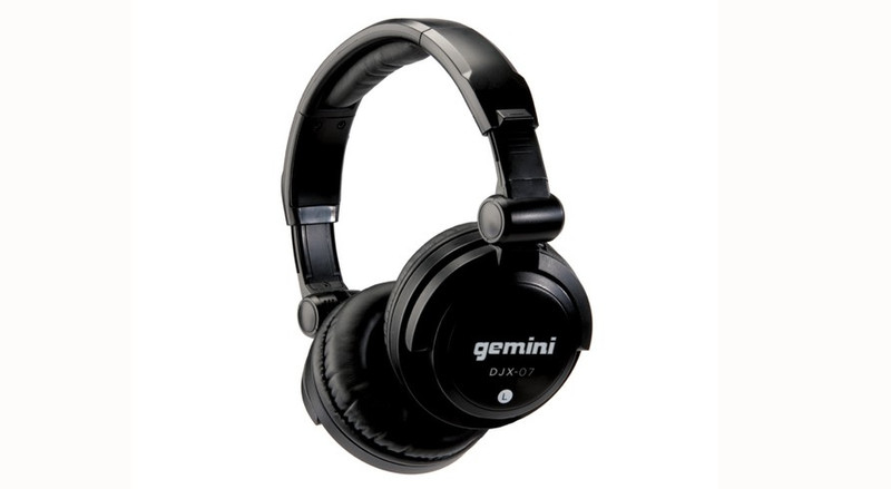 Gemini DJX-07 ohrumschließend Kopfband Schwarz Kopfhörer