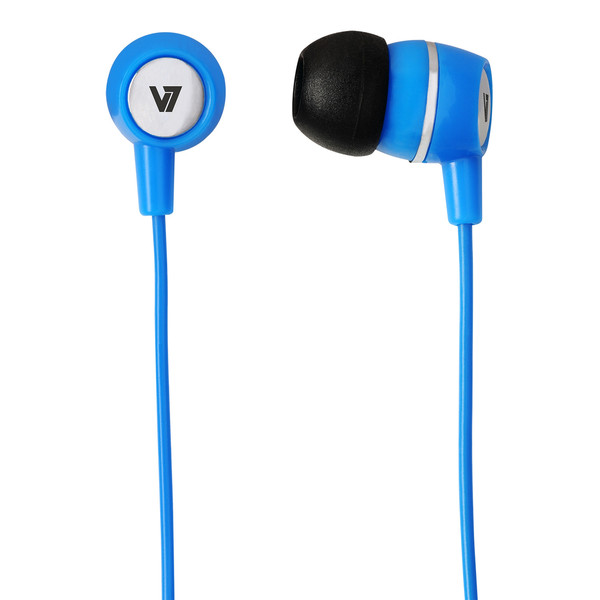 V7 Stereo Earbuds with Inline Microphone - Blue