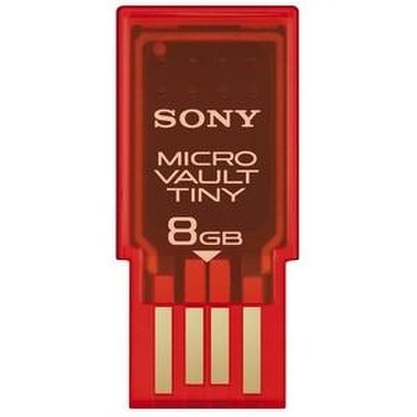 Sony USM8GH/T2 8GB USB 2.0 Type-A Red USB flash drive