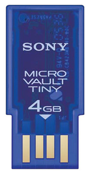 Sony USM4GH/T2 4GB USB 2.0 Type-A Blue USB flash drive