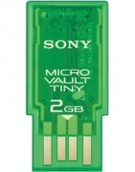 Sony USM2GH/T2 2ГБ USB 2.0 Тип -A Зеленый USB флеш накопитель