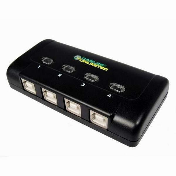 Cables Unlimited USB 2.0 Automatic Switchbox Unmanaged Black