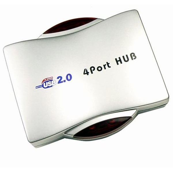 Cables Unlimited 4 Port Mini USB 2.0 Hub Bus Powered 480Mbit/s Silber Schnittstellenhub