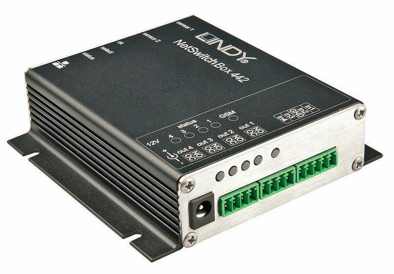 Lindy NetSwitchBox 442 Fast Ethernet (10/100) Grey,Black