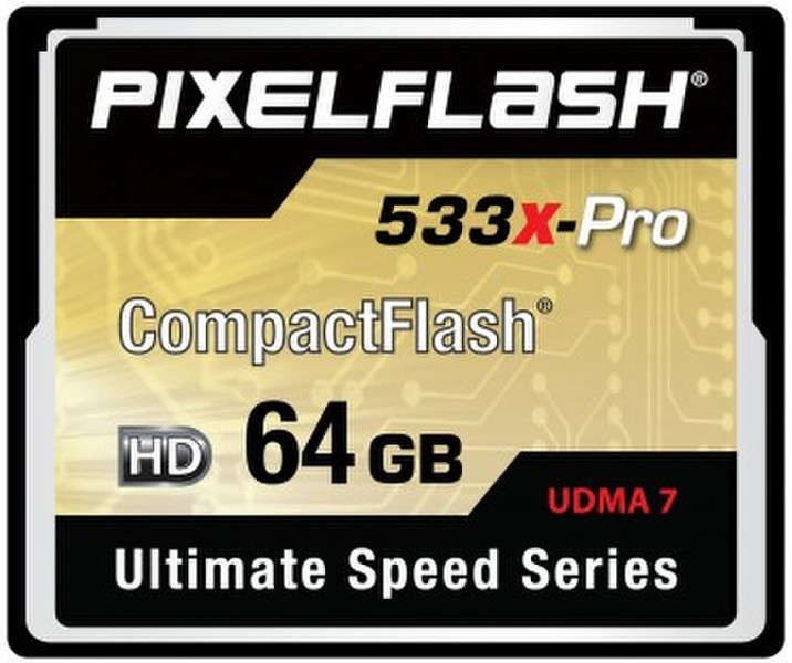 PixelFlash 64GB 533x CF 64GB CompactFlash memory card