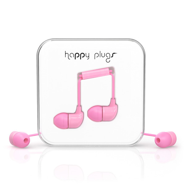 Happy Plugs In-Ear im Ohr Binaural Verkabelt Pink