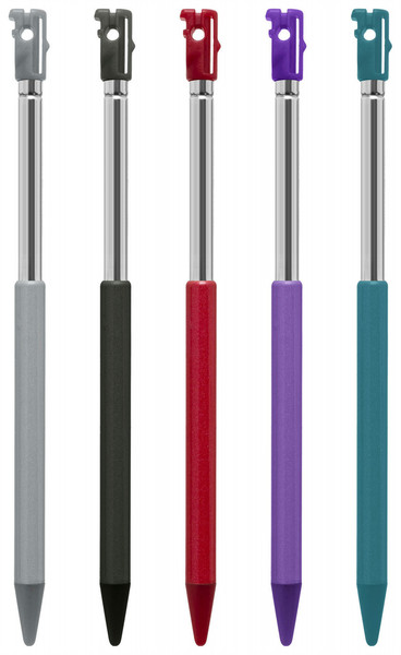 Bigben Interactive 3DSMETALSTYLUS Black,Blue,Grey,Purple,Red stylus pen