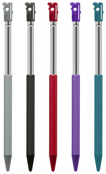 Bigben Interactive 3DSMETALSTYLUS Schwarz, Blau, Grau, Violett, Rot Eingabestift