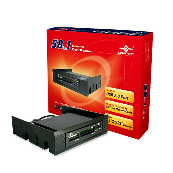 Vantec UGT-CR905 USB 2.0 Черный устройство для чтения карт флэш-памяти