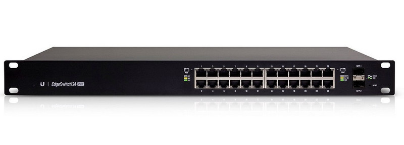 Ubiquiti Networks ES-24-250W Managed network switch L2/L3 Gigabit Ethernet (10/100/1000) Power over Ethernet (PoE) 1U Черный сетевой коммутатор