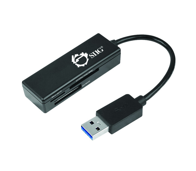 Siig JU-MR0E12-S1 USB 3.0 Черный устройство для чтения карт флэш-памяти