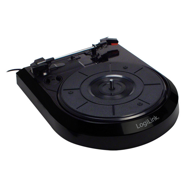 LogiLink UA0196 Belt-drive audio turntable Черный аудио проигрыватель