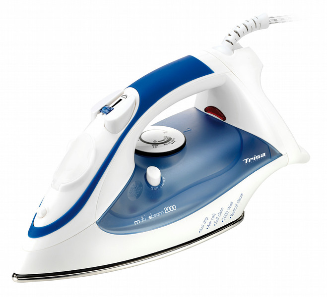 Trisa Electronics Multi Steam 2000 Dry & Steam iron Stainless Steel soleplate 2000W Blue,White