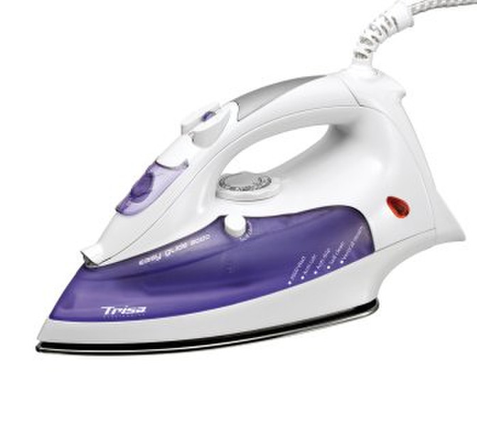 Trisa Electronics Easy Glide 2000 Dry & Steam iron Stainless Steel soleplate 2000W Violett, Weiß