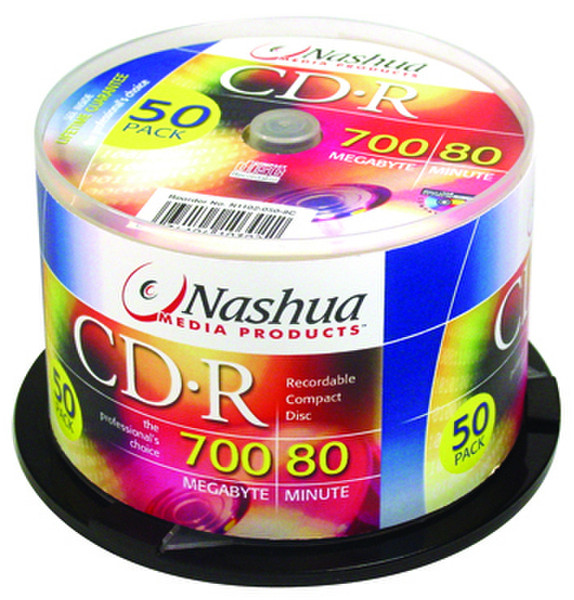 Nashua 50-pack CD-R, cakebox 80min./700MB, 52x CD-R 700MB 50pc(s)