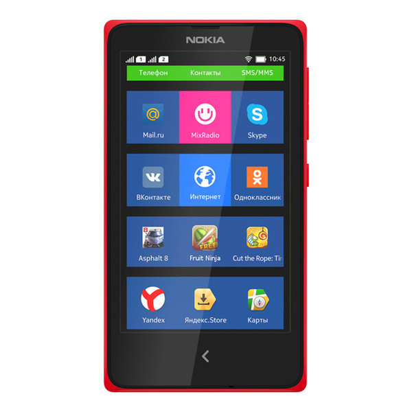 Nokia X Dual Sim 4GB Schwarz, Rot
