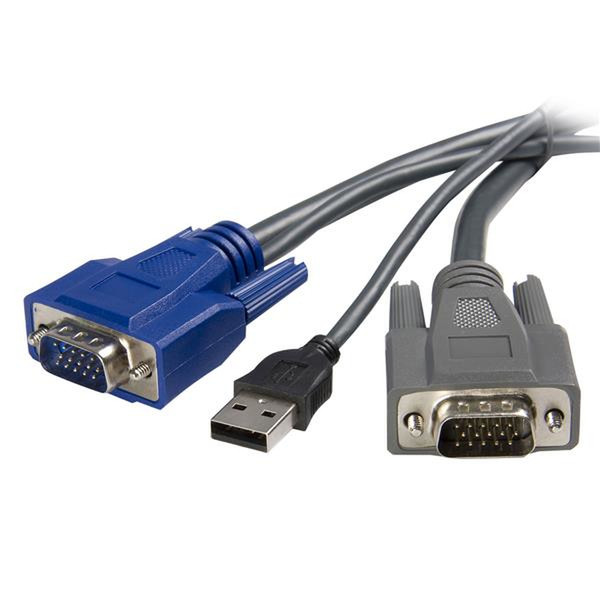 StarTech.com 3 m ultradünnes USB VGA 2-in-1-KVM-Kabel Tastatur/Video/Maus (KVM)-Kabel