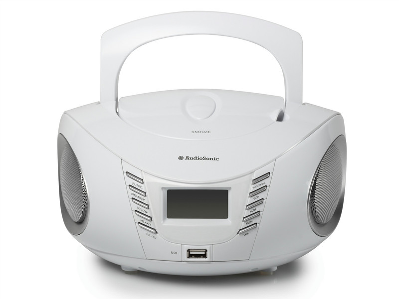 AudioSonic CD-1593 Цифровой 6Вт Белый CD радио
