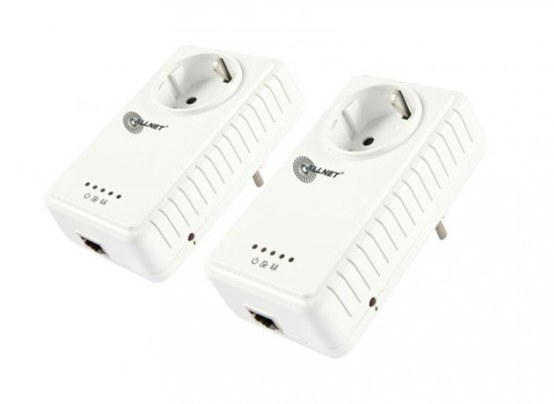 ALLNET ALL168615 600Mbit/s Eingebauter Ethernet-Anschluss Weiß 1Stück(e) PowerLine Netzwerkadapter