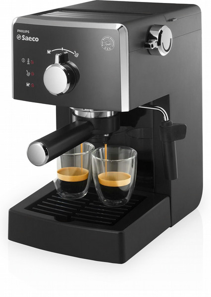 Saeco Poemia HD8423/11 Отдельностоящий Руководство Машина для эспрессо 1.25л Черный кофеварка