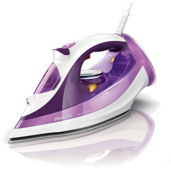 Philips Azur Performer Plus GC4513/30 Steam iron SteamGlide Plus soleplate 2400W Purple iron