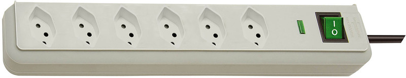 Brennenstuhl 1159752 6AC outlet(s) 1.5m Grau Spannungsschutz