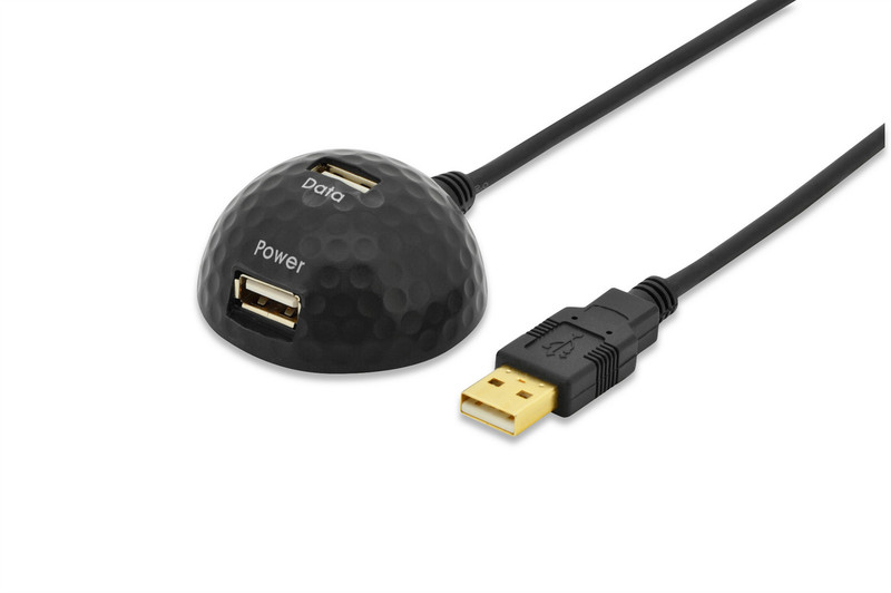 Ednet 84191 1.5m USB A 2 x USB Black USB cable