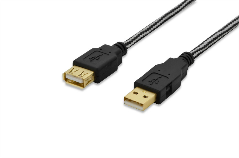 Ednet 84190 3m USB A USB A Schwarz USB Kabel