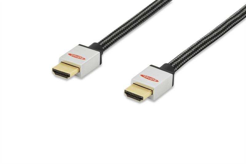 Ednet 84484 10m HDMI HDMI Schwarz, Silber HDMI-Kabel
