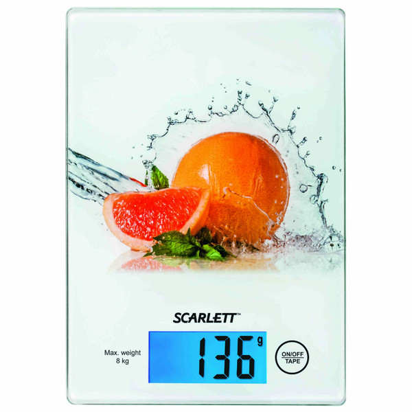 Scarlett SC - 1217 Electronic kitchen scale Оранжевый, Белый кухонные весы