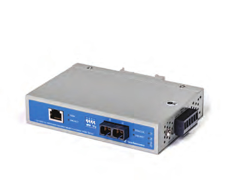 AMP 1987152-2 200Mbit/s Multi-mode Blau, Grau Netzwerk Medienkonverter