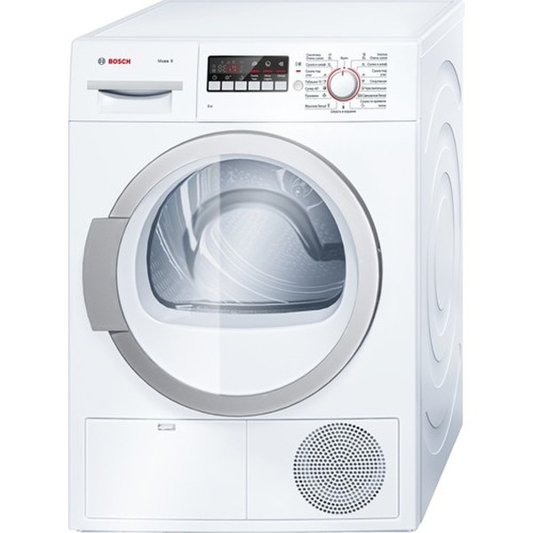 Bosch WTB86211OE Отдельностоящий Фронтальная загрузка 8кг B Белый сушилка для белья