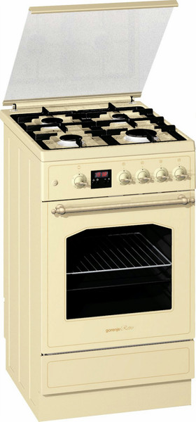 Gorenje GI52339RW Freestanding Gas hob B Ivory cooker