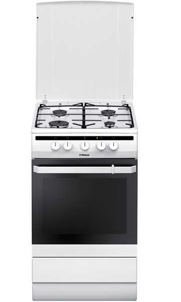 Hansa FCGW51010 Freestanding Gas hob White cooker