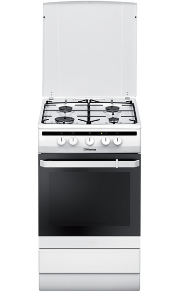 Hansa FCGW51002 Freistehend Gas hob Weiß Küchenherd