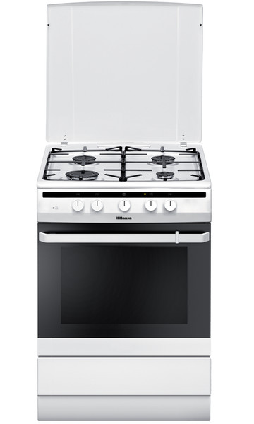 Hansa FCGW62000 Freistehend Gas hob Weiß Küchenherd