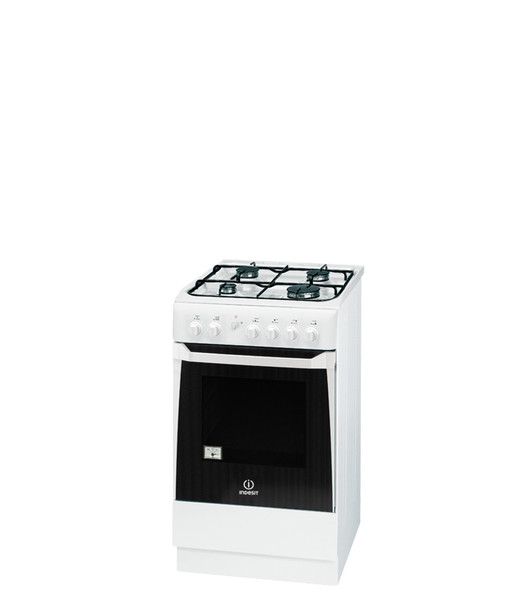 Indesit KNJ1G217(W)/RU Отдельностоящий Gas hob A Белый кухонная плита