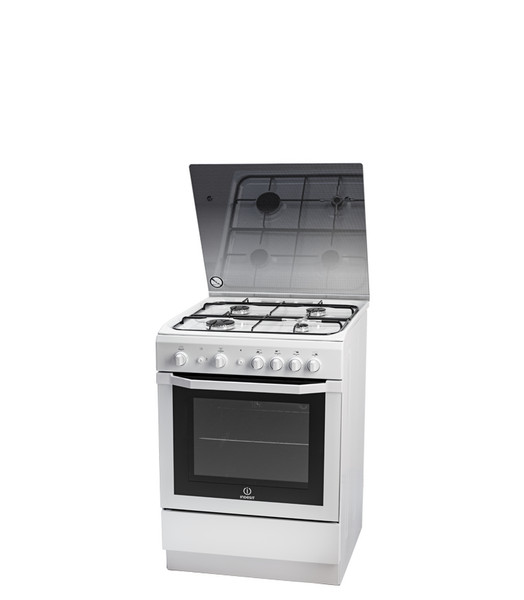 Indesit I6GG10G(W)/RU Freestanding Gas hob A White cooker