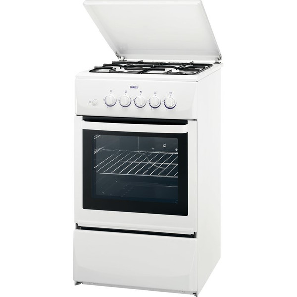 Zanussi ZCG56BGW Freestanding Gas hob White cooker