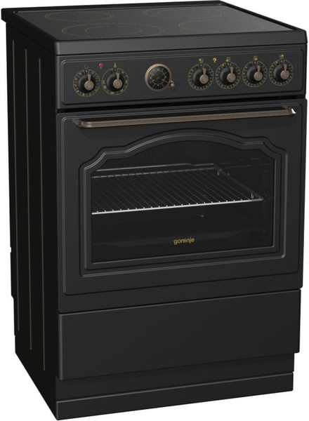 Gorenje EC67CLB Freestanding Induction hob A Black cooker