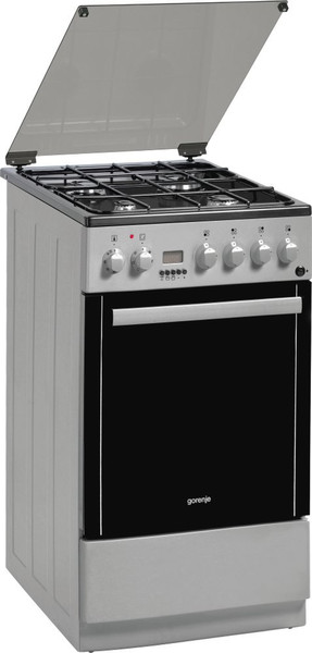 Gorenje K55303AX Отдельностоящий Gas hob A Серый, Металлический кухонная плита