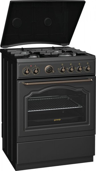 Gorenje K67CLB Freestanding Gas hob A Anthracite cooker